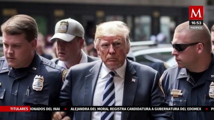 A través de las redes sociales se difundieron fotos supuestamente de la detención de Donald Trump
