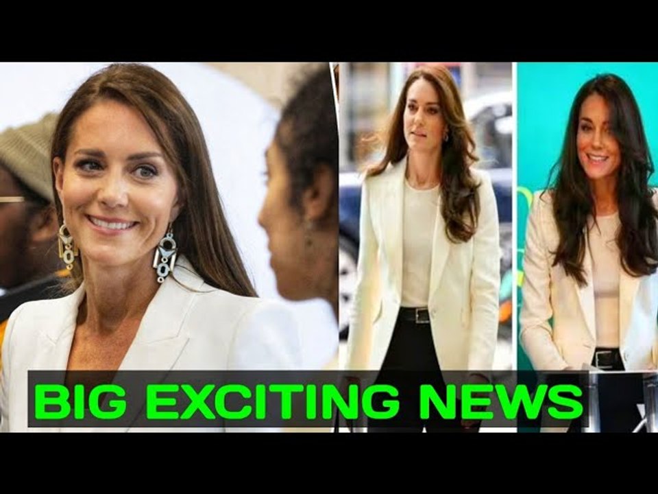 ROYAL SHOCKED!Princess Kate is sporting a hefty £1,490 white Alexander McQueen jacket City of London