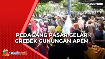 Pedagang Pasar Gelar Grebek Gunungan Apem Sambut Bulan Ramadan di Bojonegoro