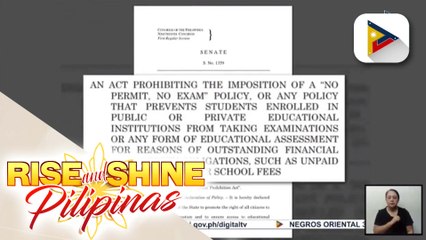 Panukalang magbabawal sa ‘no permit, no exam’ policy, lusot na sa Senado