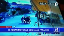 Iquitos: sujetos roban mototaxi bajo modalidad del ‘falso pasajero’
