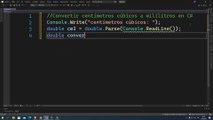 Convertir centímetros cúbicos a mililitros en C#