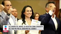 Alejandra del Moral se registra como candidata de la alianza “Va por México” al gobierno de Edoméx