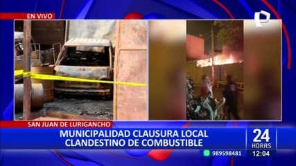 Municipio de SJL clausura almacén clandestino tras incendio que le quitó la vida a un hombre