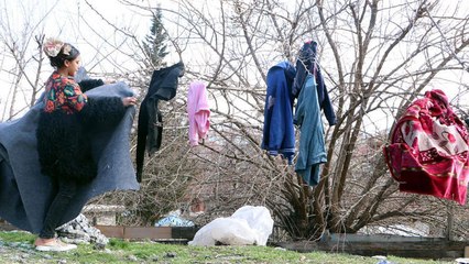 Malatya'da ağaçlar bile çamaşırla doldu