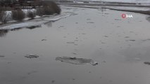 Havalar ısınındı, Kura Nehri'nin buzları tamamen çözüldü