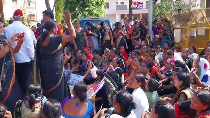 जबलपुर में आशा-उषा कार्यकर्ताओं का प्रदर्शन