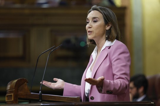 Cuca Gamarra: No vamos a votar a favor por respeto a los españoles ni en contra por respeto al señor Tamames