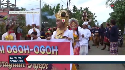 Kemeriahan Pawai Ogoh-Ogoh di Kabupaten Sorong
