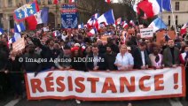 Marche nationale pour le renversement du gouvernement. Paris/France - 18 Mars 2023