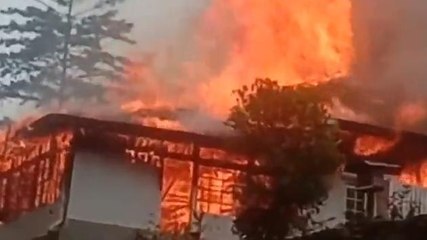 দার্জিলিং: আগুনের লেলিহান শিখার গ্রাসে চা বাগানের বাংলো