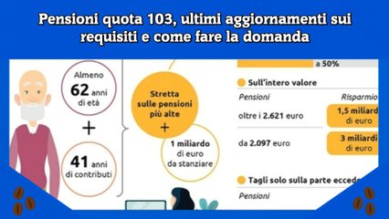 Pensioni quota 103, ultimi aggiornamenti sui requisiti e come fare la domanda
