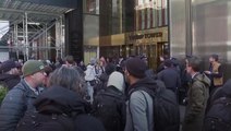 Crowds gather outside Trump Tower ahead of possible indictment