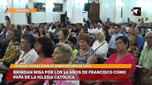 Brindan misa por los 10 años de Francisco como Papa de la Iglesia Católica
