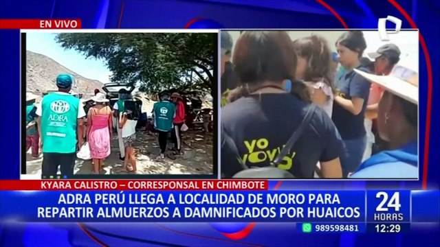 ADRA Perú llegó a la localidad de Moro para repartir víveres a damnificados por huaicos