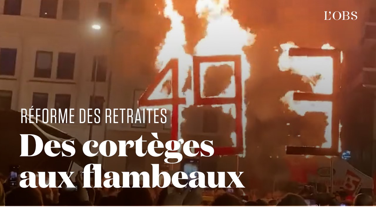 Des cortèges aux flambeaux à Nantes et Grenoble contre la réforme des retraites