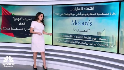 مع تقييم مستوى ديون حكومية منخفض.. موديز تبقي نظرتها المستقبلية المستقرة لاقتصاد الإمارات