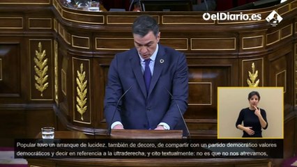 Sánchez: "Feijóo con su silencio dice todo. Saben que necesitan a Vox para gobernar"
