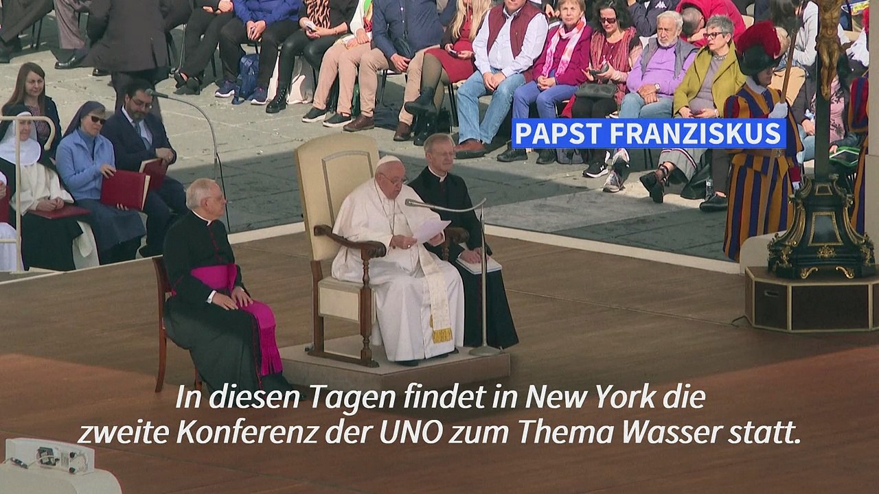 Papst ruft zu nachhaltigerem Umgang mit Wasser auf