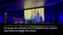 Activistas interrumpen la Cumbre Agroalimentaria en Barcelona