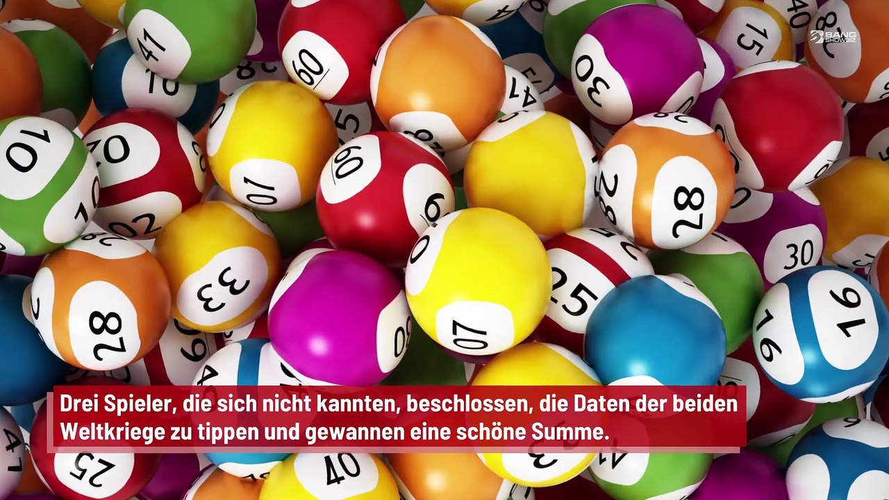 Lotterie: Drei Spieler spielen die Daten der beiden Weltkriege