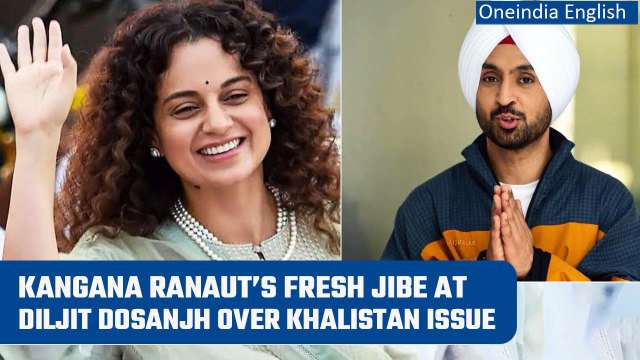 Kangana warns Diljit Dosanjh while referring to Khalistani fugitive Amritpal Singh | Oneindia News
