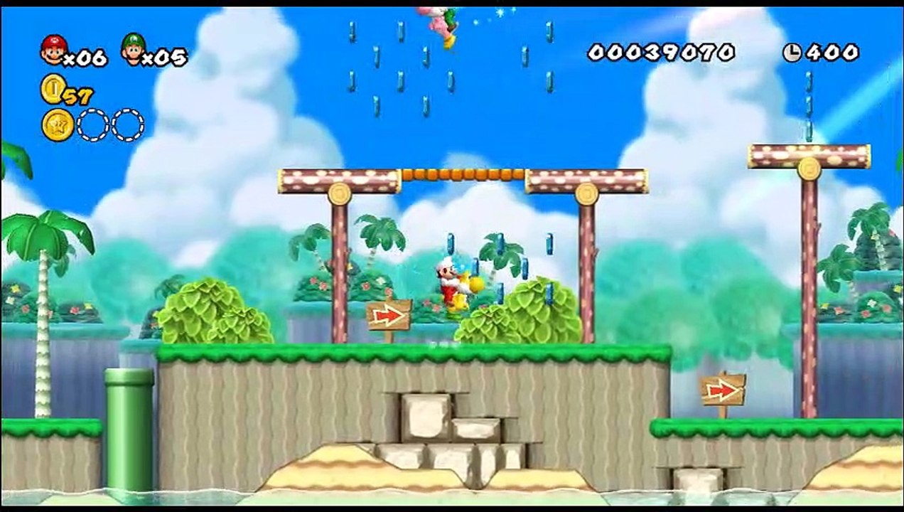 Newer Super Mario Bros. Wii online multiplayer wii Vidéo Dailymotion