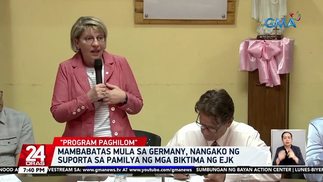 Mambabatas mula sa Germany, nangako ng suporta sa pamilya ng mga biktima ng EJK | 24 Oras