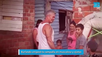Burlando empezó la campaña en musculosa y ojotas