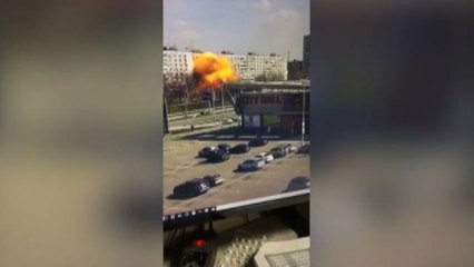 Zelensky mostra su Telegram il bombardamento russo su Zaporizhia