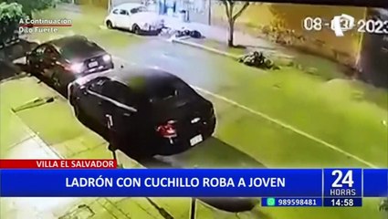 VES: Peligroso delincuente asalta a joven con un cuchillo