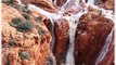 Drone Video Captures Rare Waterfalls in Utah Desert