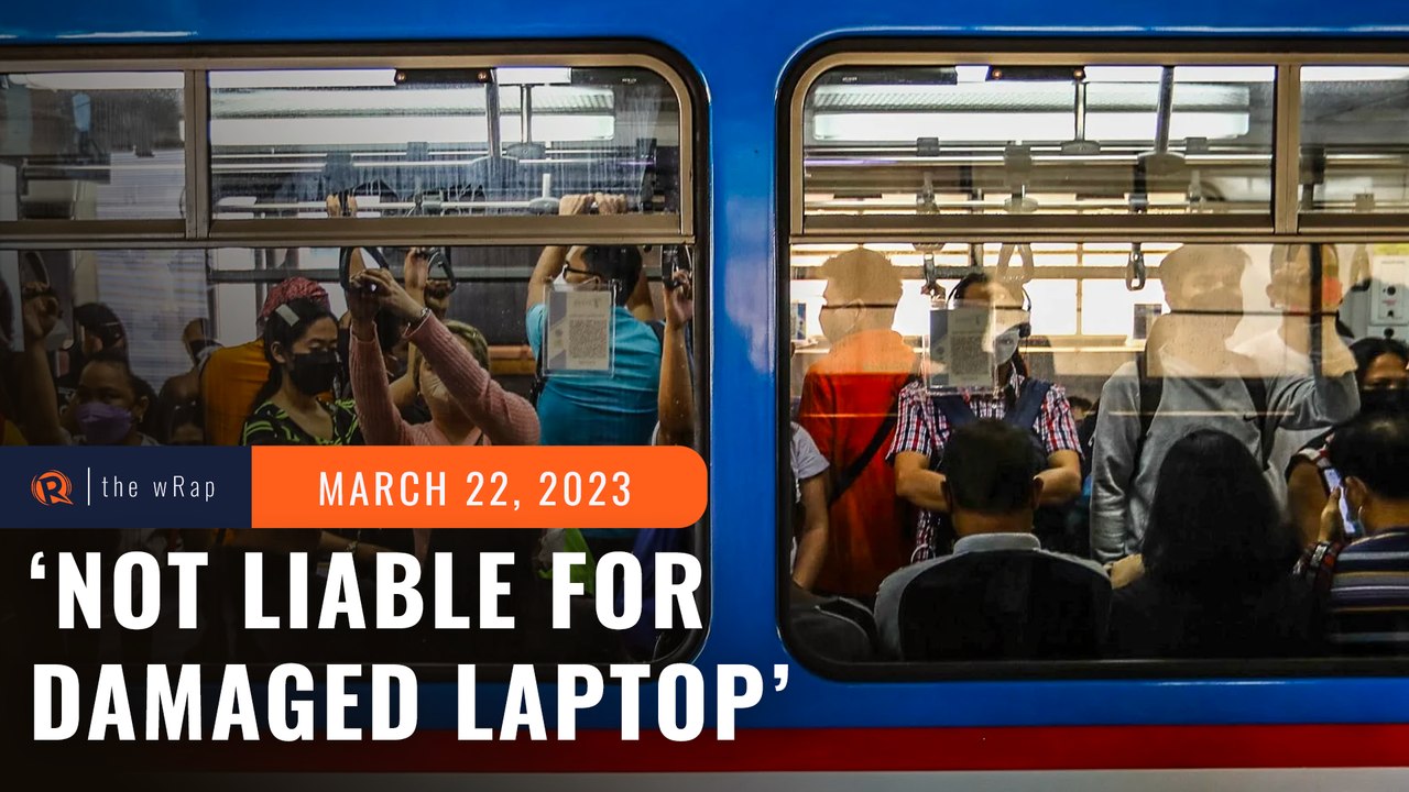 MRT3 apologizes to commuter for damaged laptop but says not liable for it