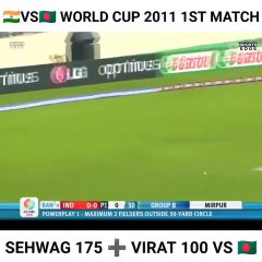 Virendra Sahwag 175 runs inning in WC 2011