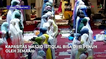 Suasana Tarawih Malam Pertama di Istiqlal, Khidmat Tanpa Pembatasan