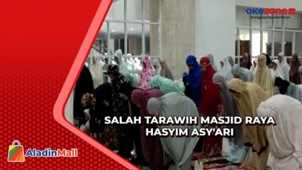 Salat Tarawih Perdana di Masjid Raya KH Hasyim Asy'ari, Begini Suasananya