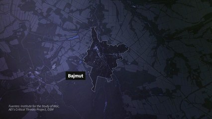 Ucrania: mapa animado de la situación militar cerca de Bajmut