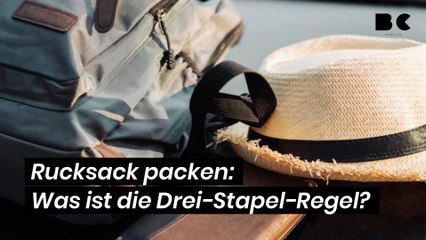 Rucksack packen: Was ist die Drei-Stapel-Regel?