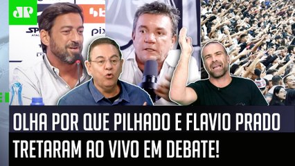 DISCUSSÃO FORTE! "POR%@! ISSO É PIADA! É SE APEQUENAR! O Corinthians..." Pilhado e Flavio DIVERGEM!