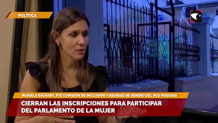 Cierran las inscripciones para participar del parlamento de la mujer