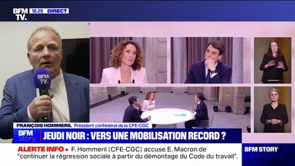 François Hommeril (CFE-CGC): "L'histoire n'est pas écrite et la réforme des retraites ne se fera pas"