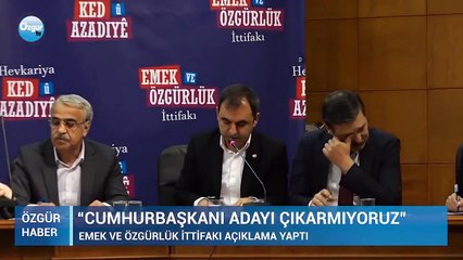 Emek ve Özgürlük İttifakı seçime ilişkin açıklama yapıyor