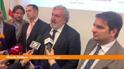 Puglia, Emiliano "Successo turistico merito in gran parte di Ryanair"
