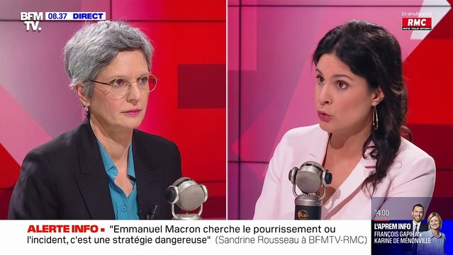 Apolline de Malherbe recadre sèchement Sandrine Rousseau le mercredi 22 mars 2023 sur BFMTV