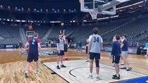 Drew Timme during Gonzaga's Sweet 16 practice