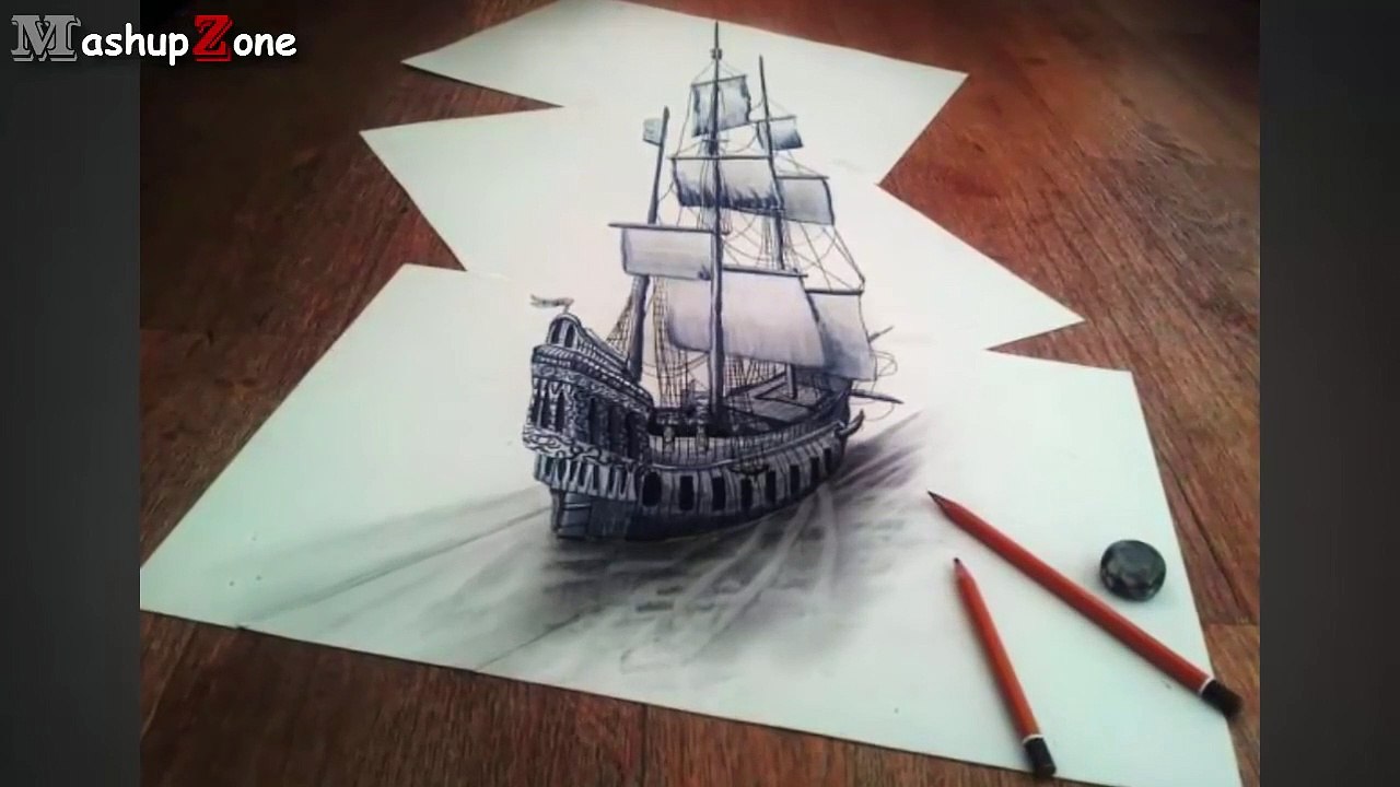 Cool 3D Drawings Optical Illusions Compilation [NEW HD]