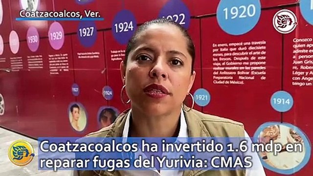 Coatzacoalcos ha invertido 1.6 mdp en reparar fugas del Yurivia: CMAS