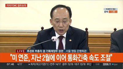 [현장연결] 추경호 "미 연준, 지난 2월에 이어 통화긴축 속도 조절"