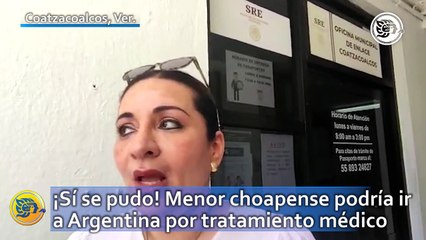 ¡Sí se pudo! Menor choapense podría ir a Argentina por tratamiento médico