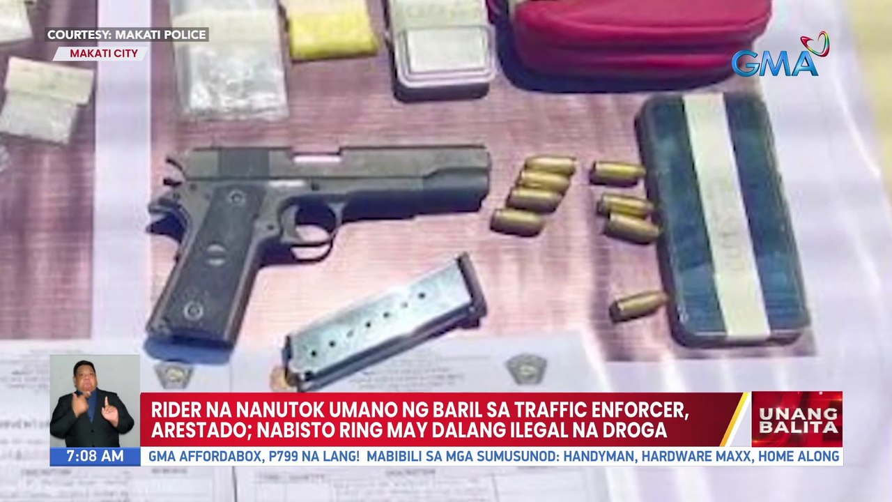 Rider na nanutok umano ng baril sa traffic enforcer, arestado; nabisto ring may dalang ilegal na droga | UB